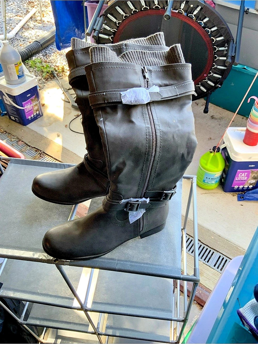 Tall Boots in Gray